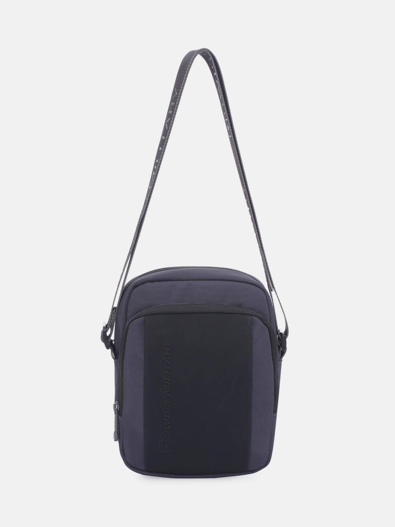 Swiss Military Unisex Solid Structured Sling Bag - Grey