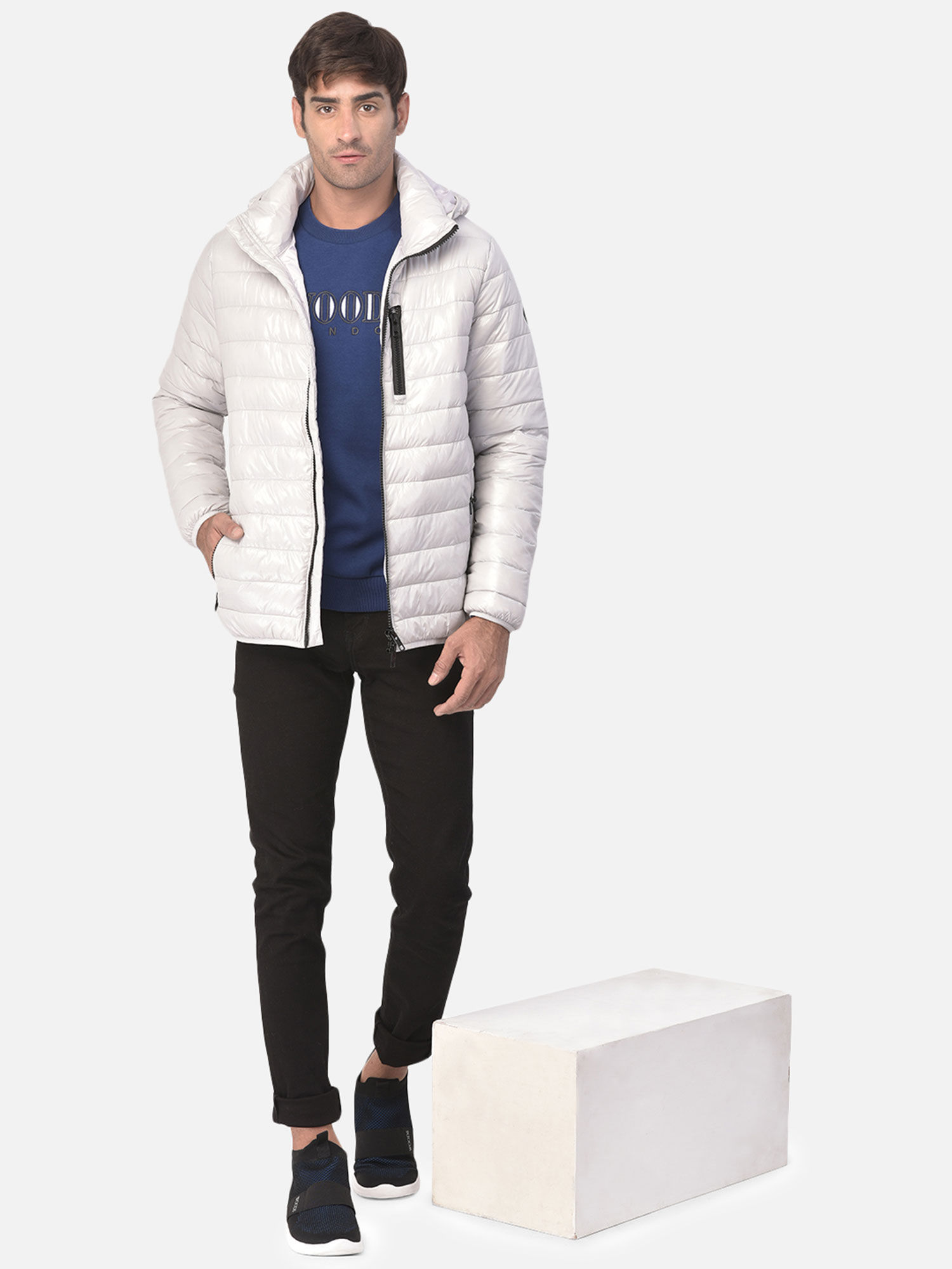 Silver jacket online top