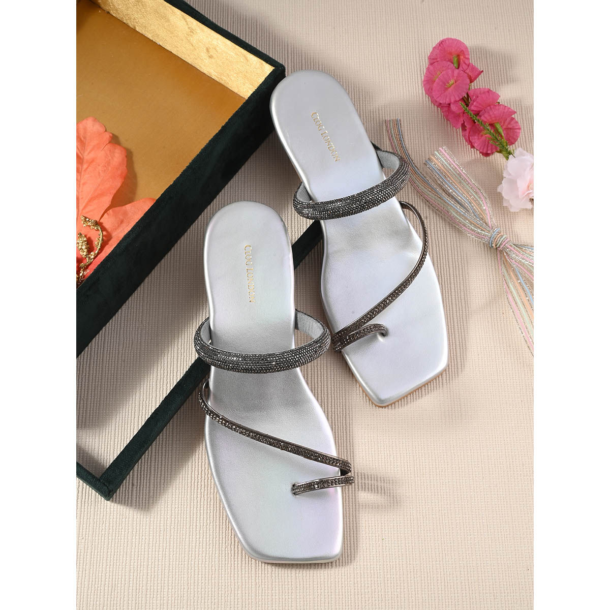 Silver clog sandals on sale