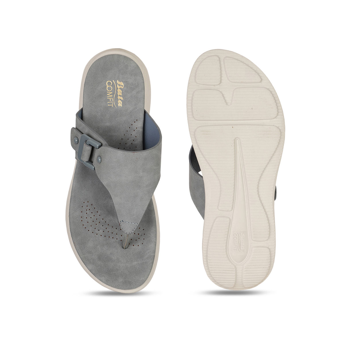 Buy Bata Solid Blue Sandals Online