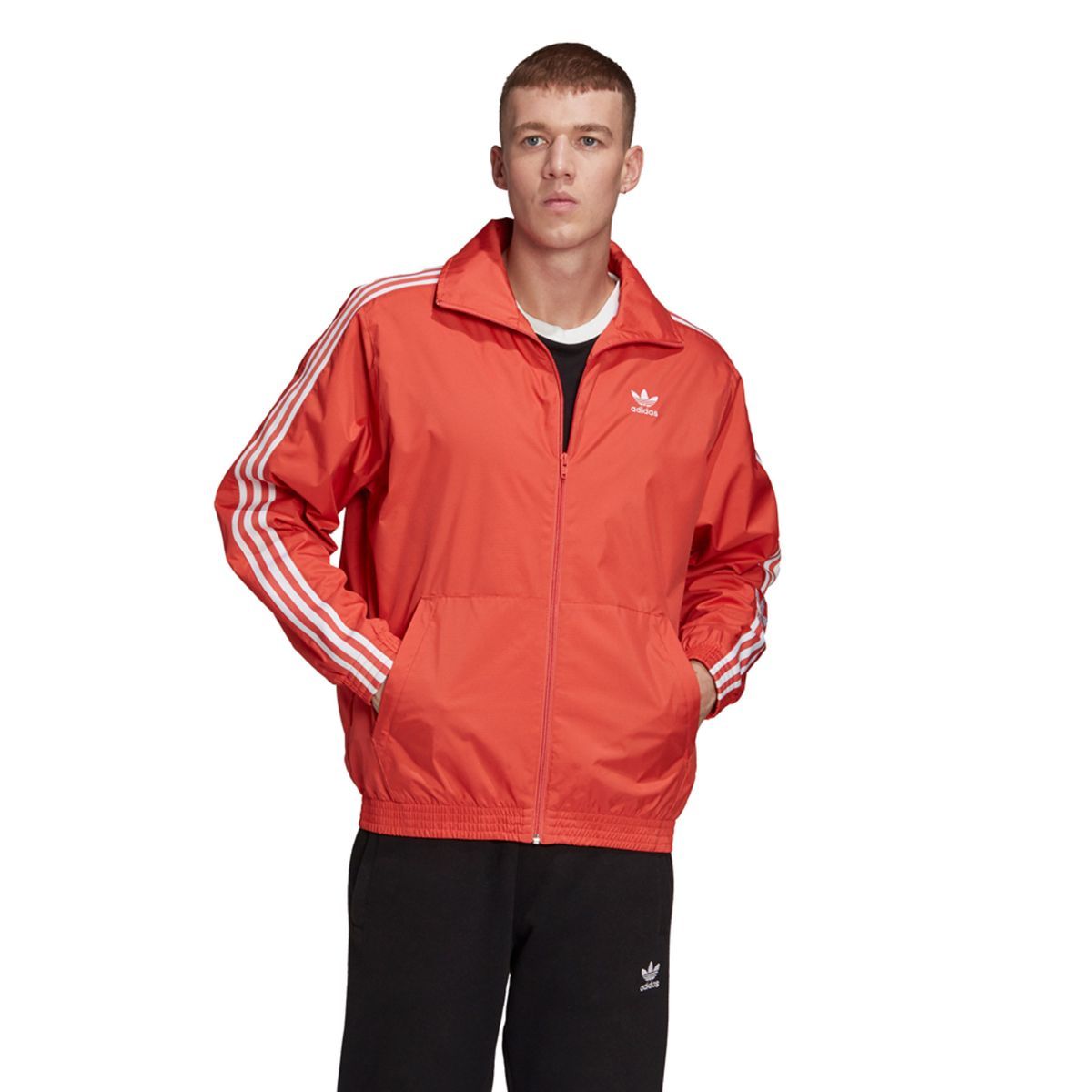 Adidas originals locked up logo track best sale jacket in red