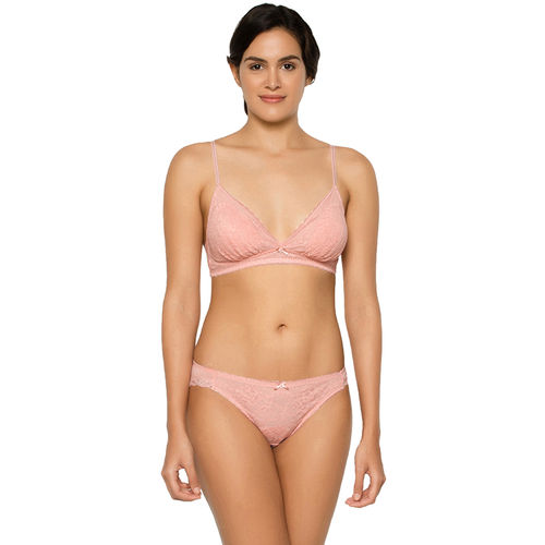 Buy Wacoal Belle Low Waist Medium Coverage Solid Bikini Panty - Peach Online