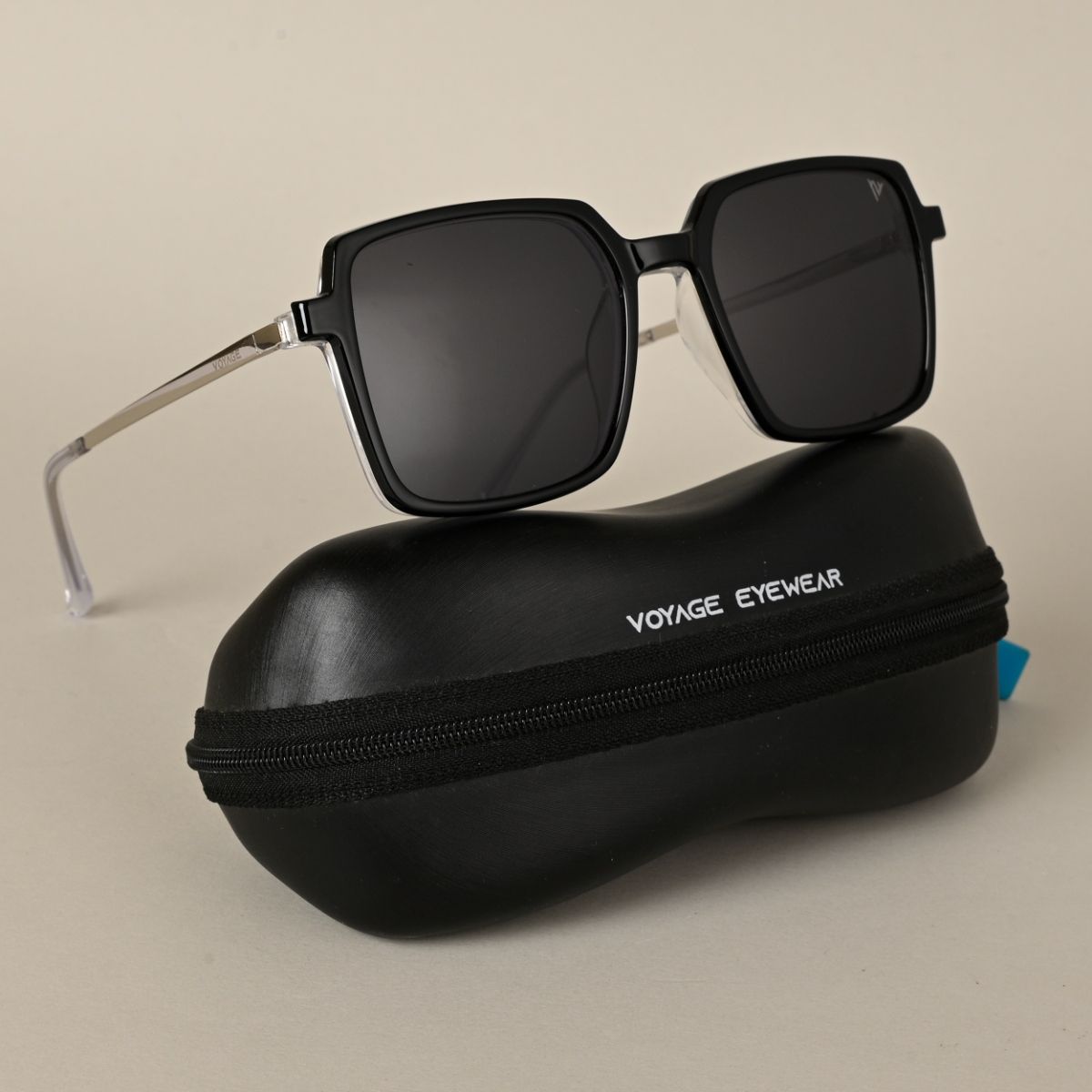 Buy Voyage UV Protected Black Square Sunglasses for Men & Women  (86635MG4150) at Amazon.in