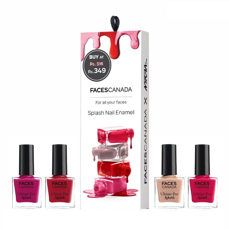 Faces Canada Pack of 4 Nail Paint Gift Box Combo Buy Faces Canada Pack of  4 Nail Paint Gift Box Combo Online at Best Price in India  Nykaa