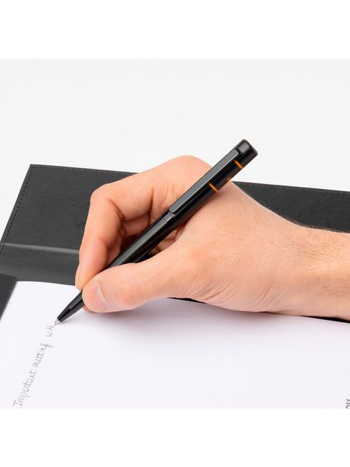 Hugo Boss Ribbon Matrix Yellow line Ballpoint Pen Black