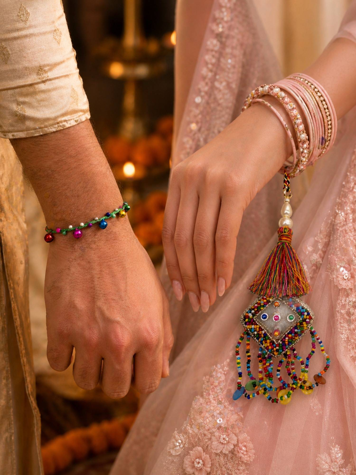 Digital Dress Room Mirror Tassel Ghungroo Rakhi and Lumba