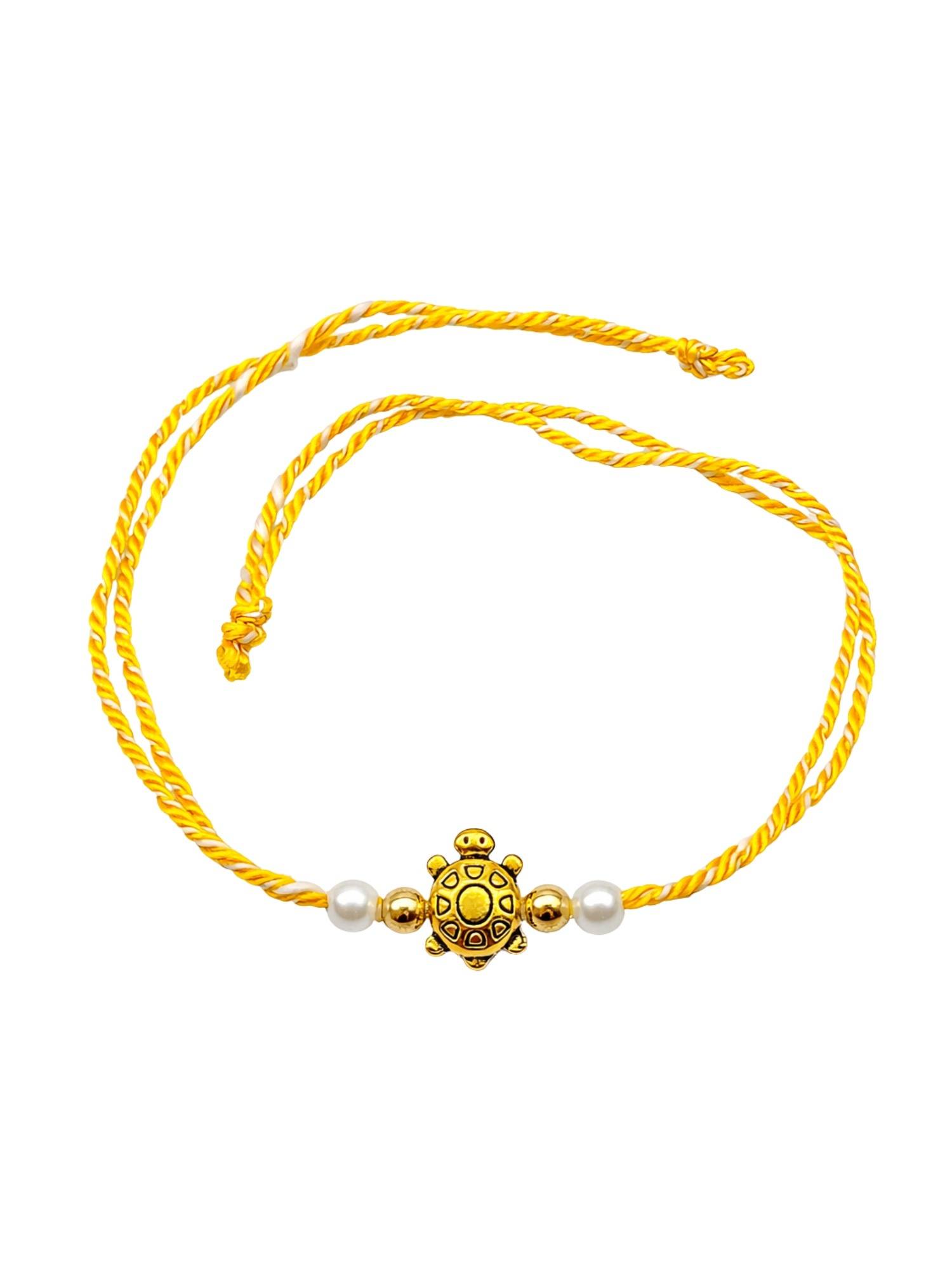 Turtle Raki Buy Digital Dress Room Gold Turtle Pearl Beads Rakhi Online