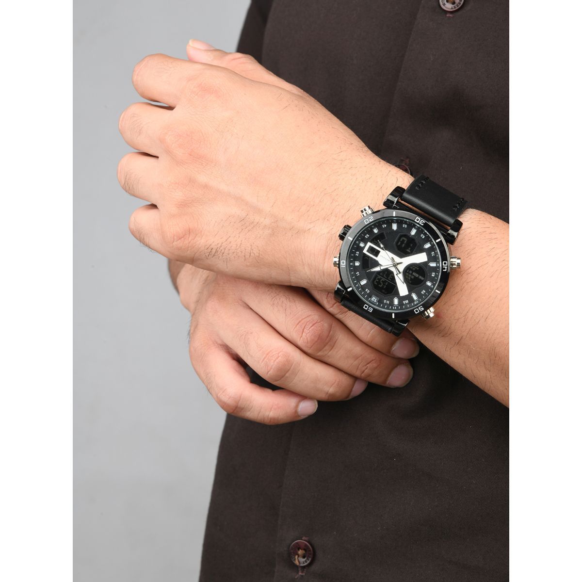 Giordano analog black discount dial men's watch