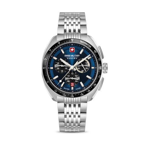 Swiss Military Hanowa GREYHOUND CHRONO Round Navy Blue Dial Quartz Watch  For Men -SMWGI0003303 (M)