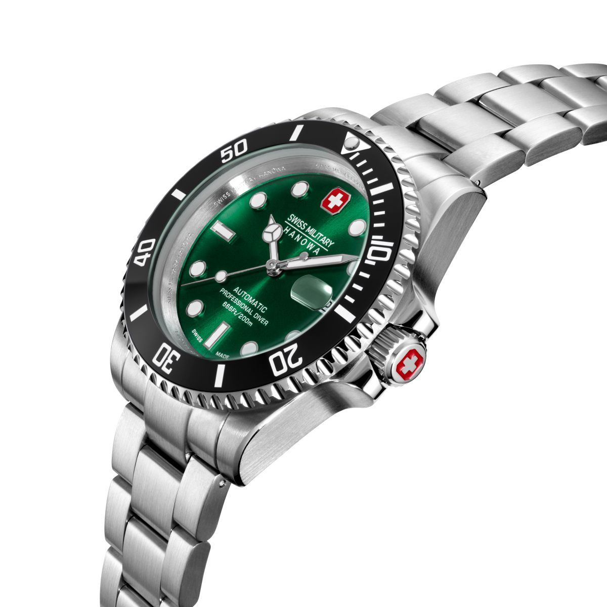 Buy Swiss Military Hanowa SEALORD Round Green Dial Automatic Watch