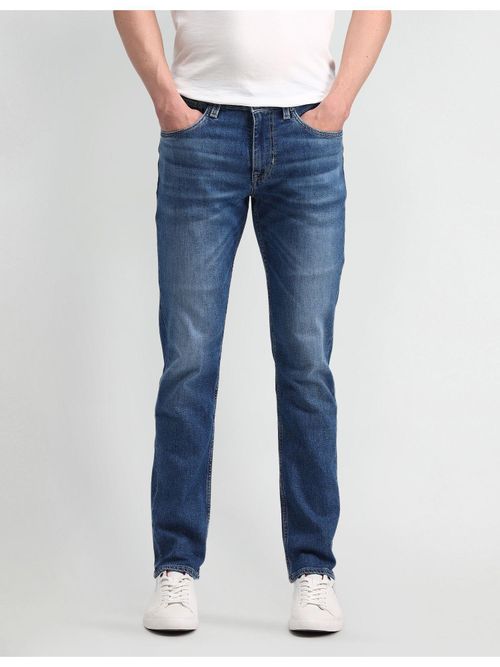 Buy Polo Denim Men Blue Cotton Solid Slim Fit Jeans