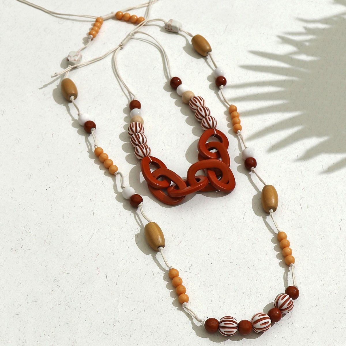 Radiant Orange Statement: Handcrafted 13.5-Inch Bone Necklace at Rs  1499/piece in Aurangabad