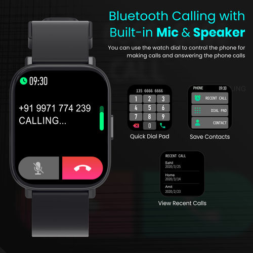 Buy Portronics Kronos Y1 Bluetooth Calling Smart Watch, Full Touch