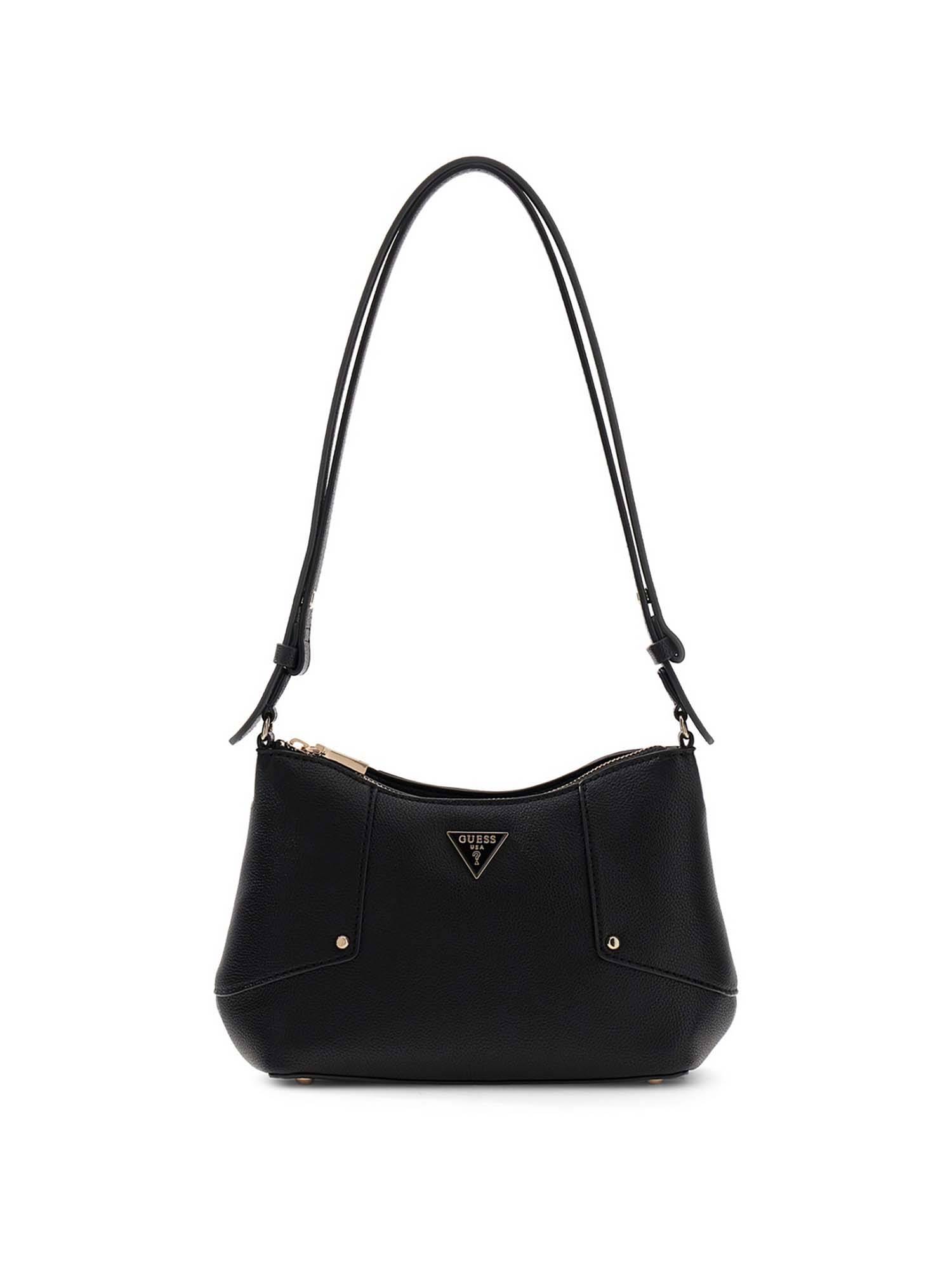 Guess Women Black Solid Darcy Shoulder Bag