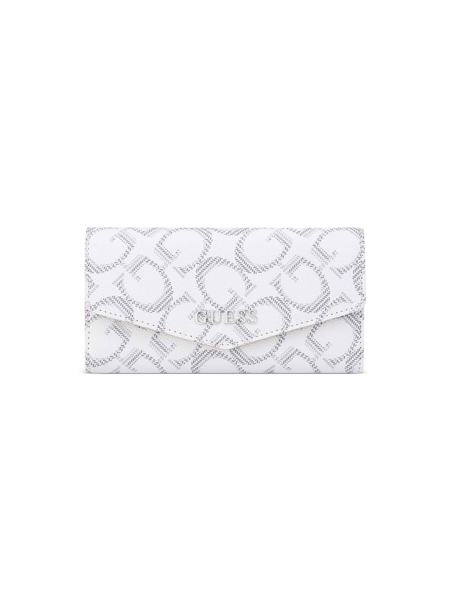 Guess Women White Printed Granby Envelope Wallet