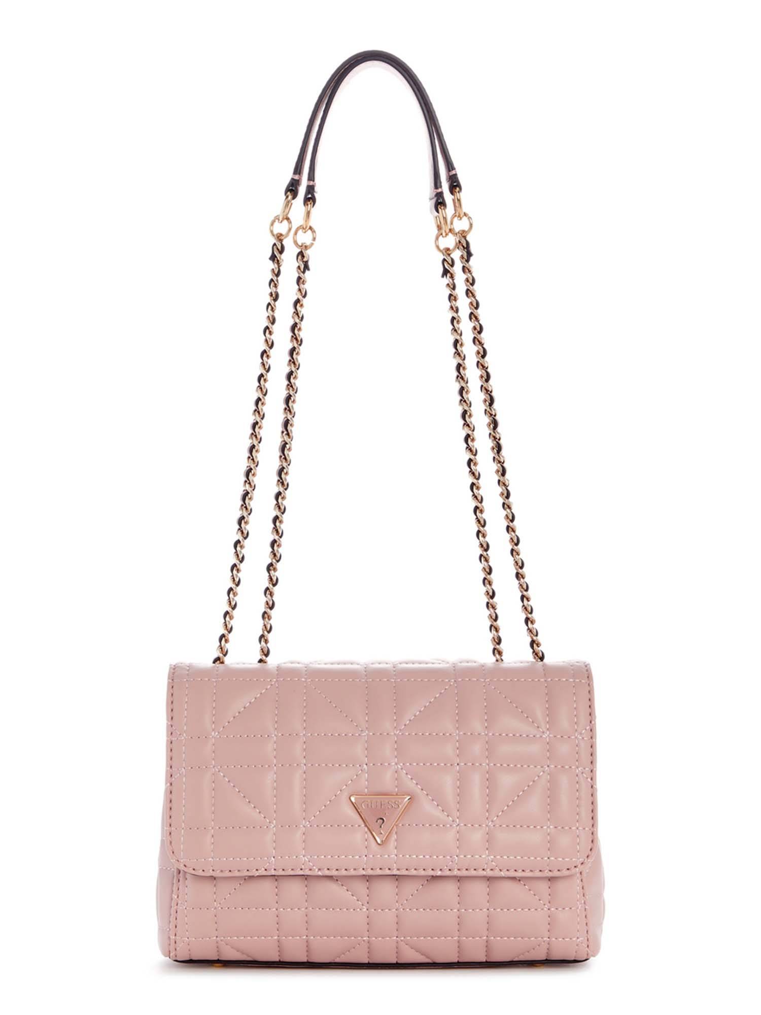 Guess Women Pink Quilted Edita Shoulder Bag