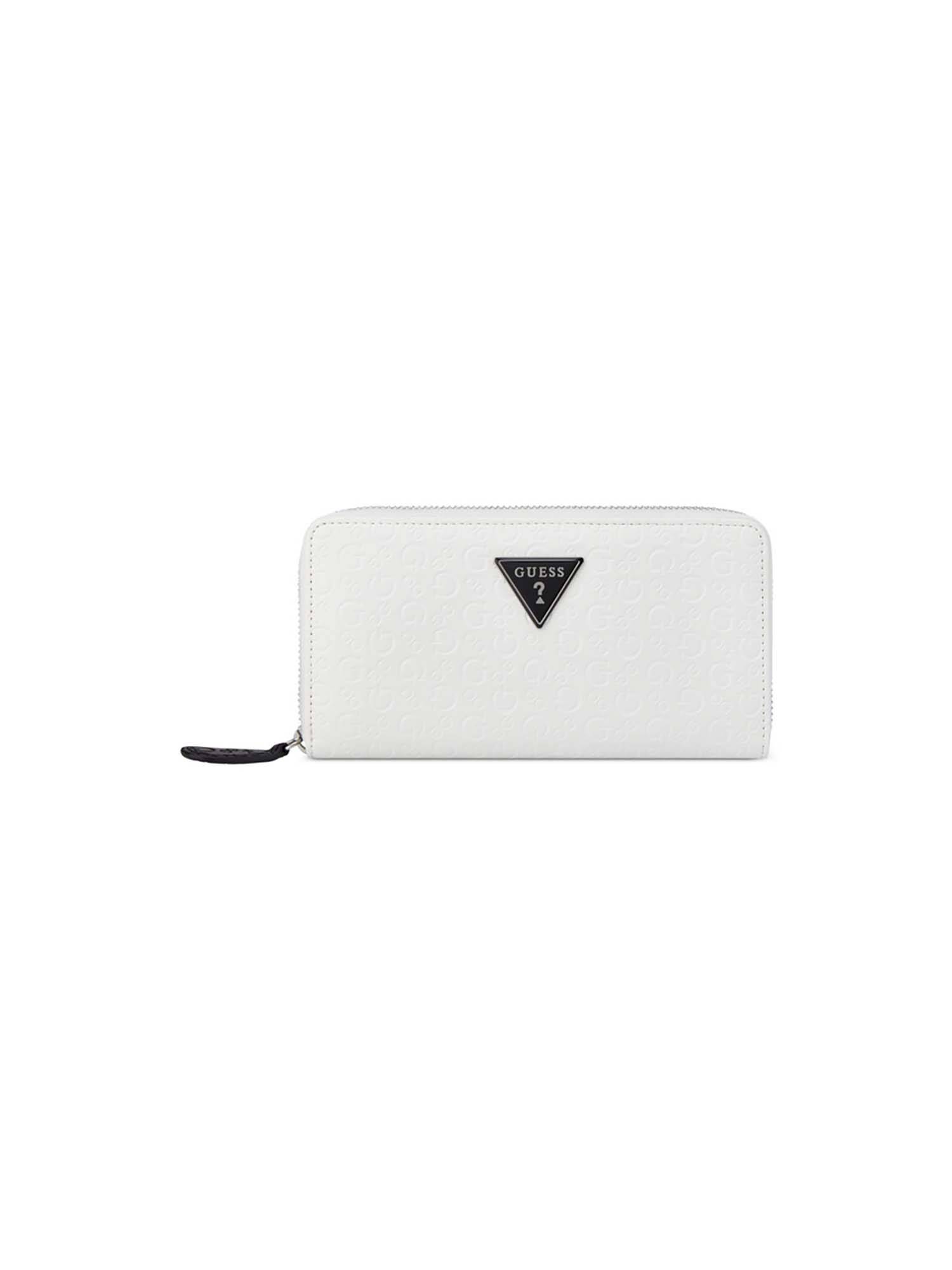 Guess Women White Viviette Zip-Around Wallet