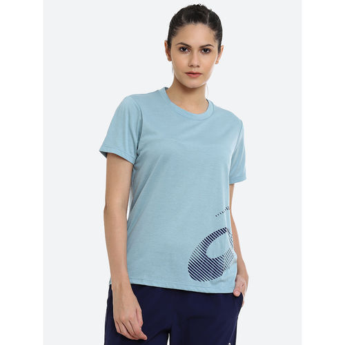 Asics W Core Train Graphic Blue Womens T-Shirts (XS)