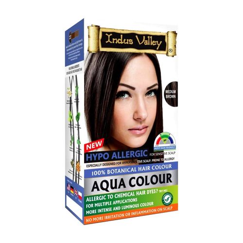 Indus Valley Hypo Allergic Aqua 100% Botanical Hair Colour - Medium Brown:  Buy Indus Valley Hypo Allergic Aqua 100% Botanical Hair Colour - Medium  Brown Online at Best Price in India | Nykaa