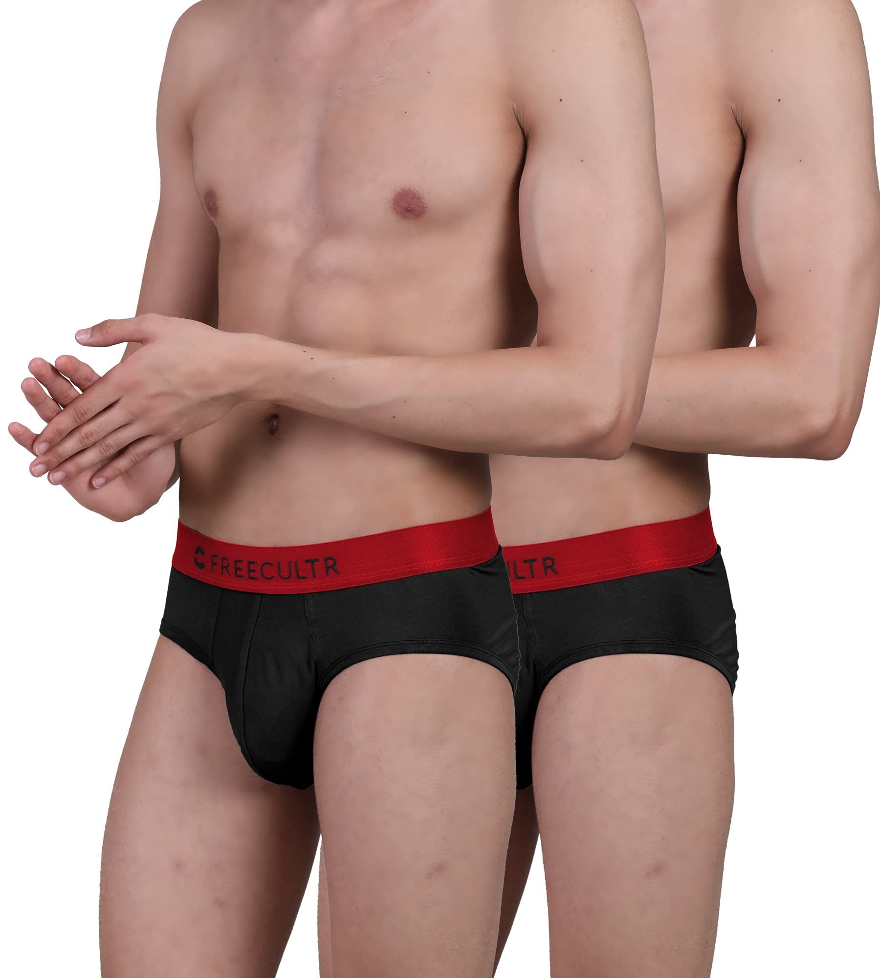 FREECULTR Mens Underwear Anti Chaffing Sweat-proof Micromodal Briefs (Pack  of 2)