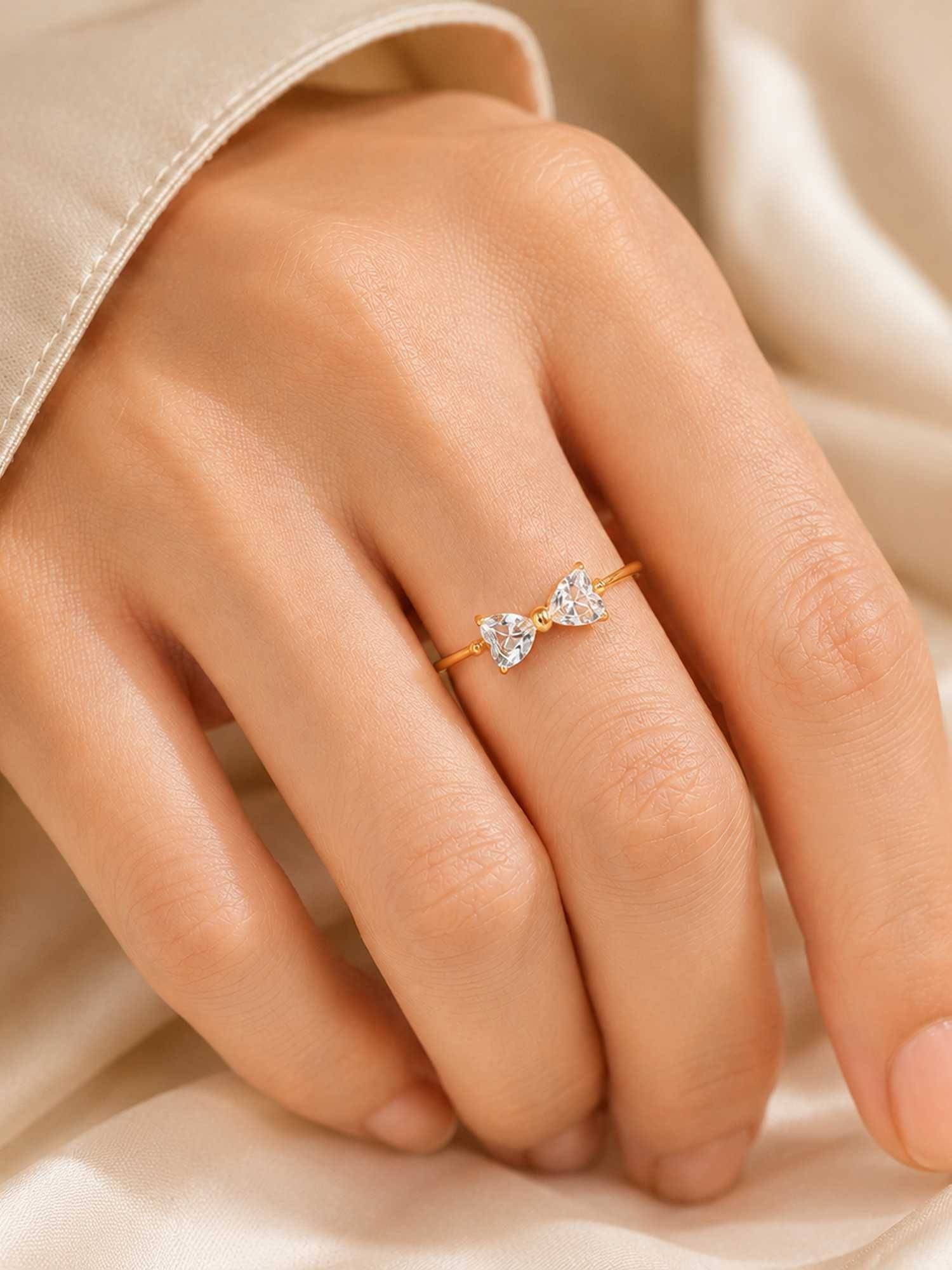 ZAISHA Noa Bow Ring - 18K Gold Plated (Adjustable)