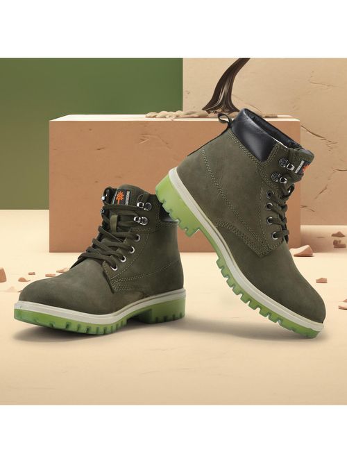 High Ankle Boots Woodland Leather Boots For Men WOODLAND Mens