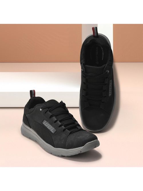 Buy WOODLAND Mens Black Sneakers Online
