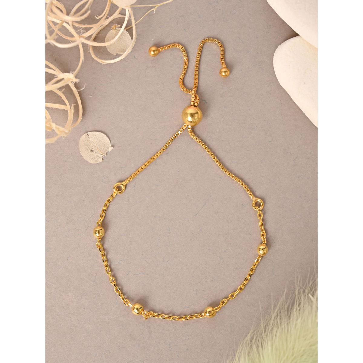 Buy CABLE LINK CHAIN BRACELET GOLDEN for Women Online in India