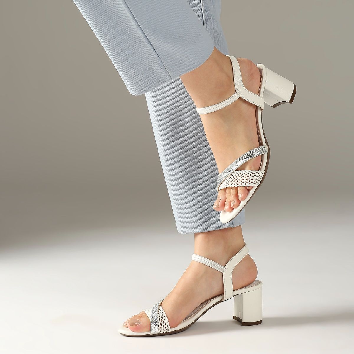 Buy Inc.5 White Party Block Heels Online