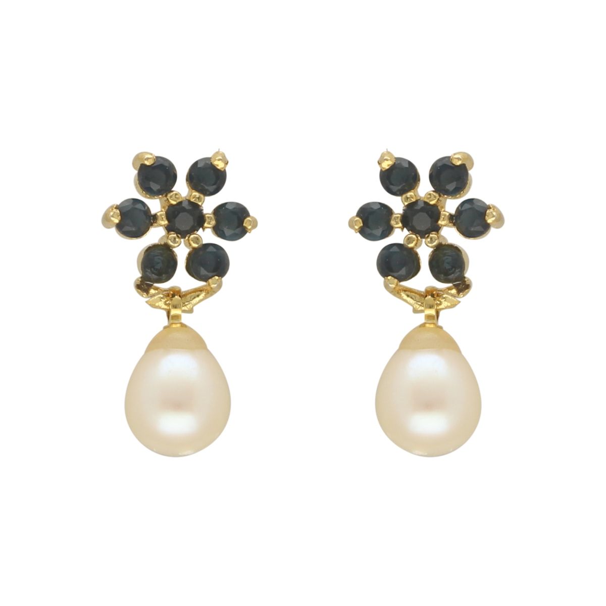 Buy Sri Jagdamba Pearls Pearls Odika Pearl Black Earrings Online