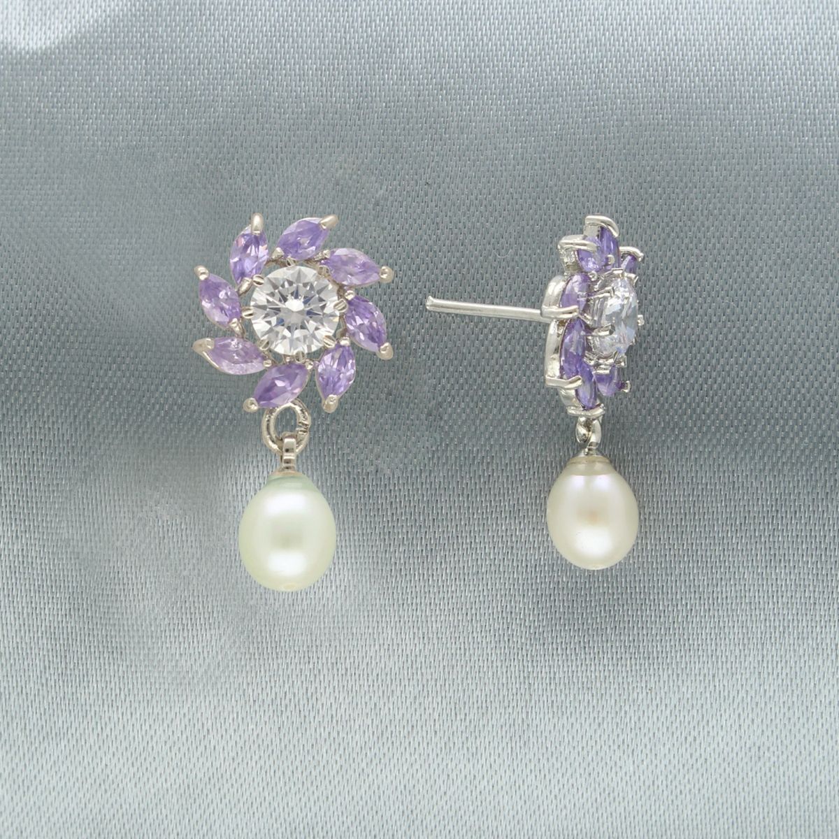 Lavender earrings store