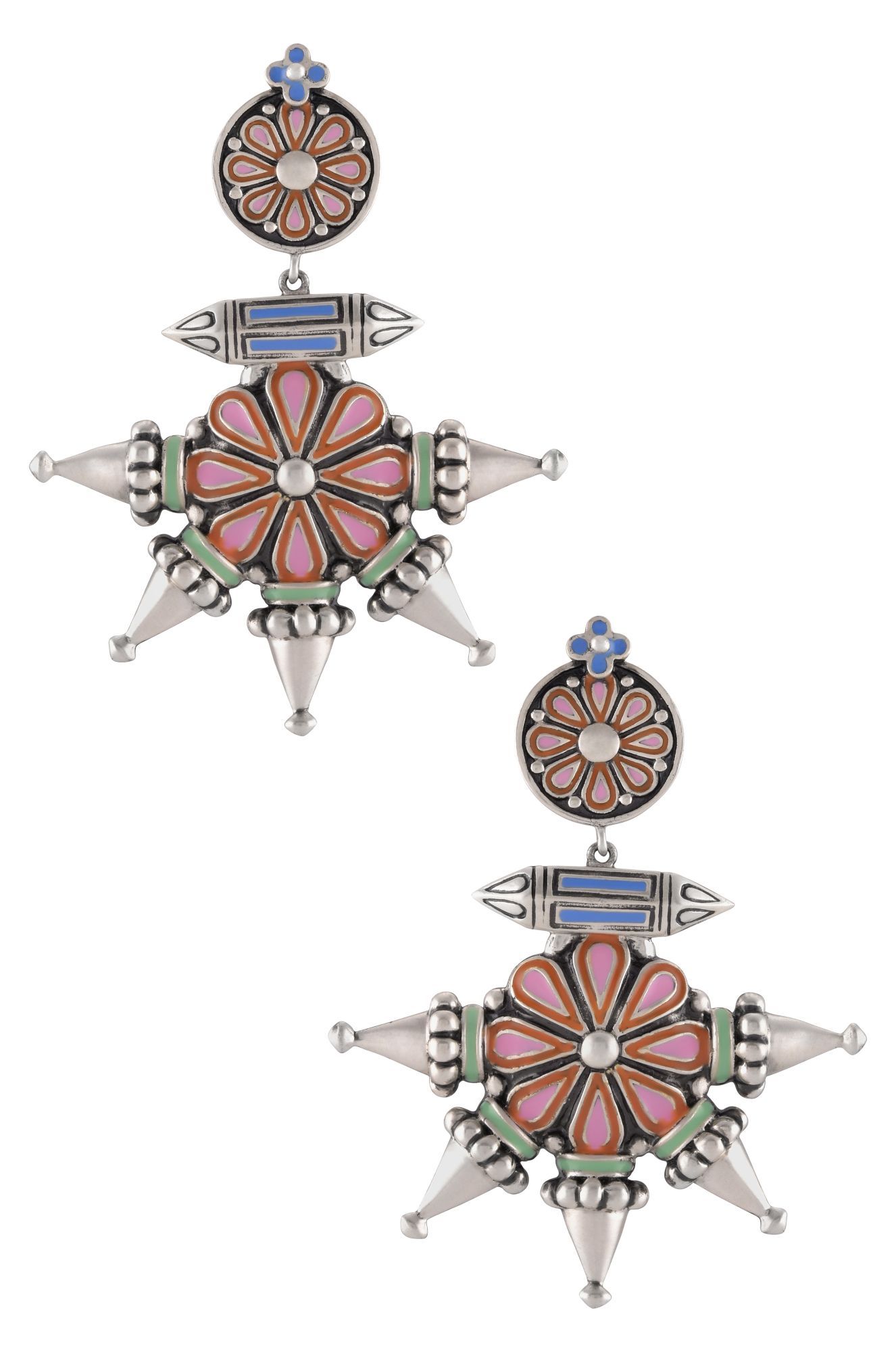 Buy Tribe Amrapali Silver Lotus Chandrika Alloy Stud Earrings Online At  Best Price  Tata CLiQ