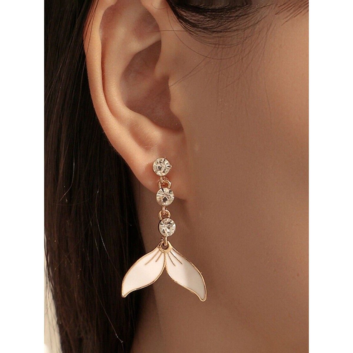 Alloy Pink Stylish Hangings Floral Dangle Drop Earrings