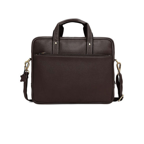 WILDHORN Brown Leather Laptop Messenger Bag for Men