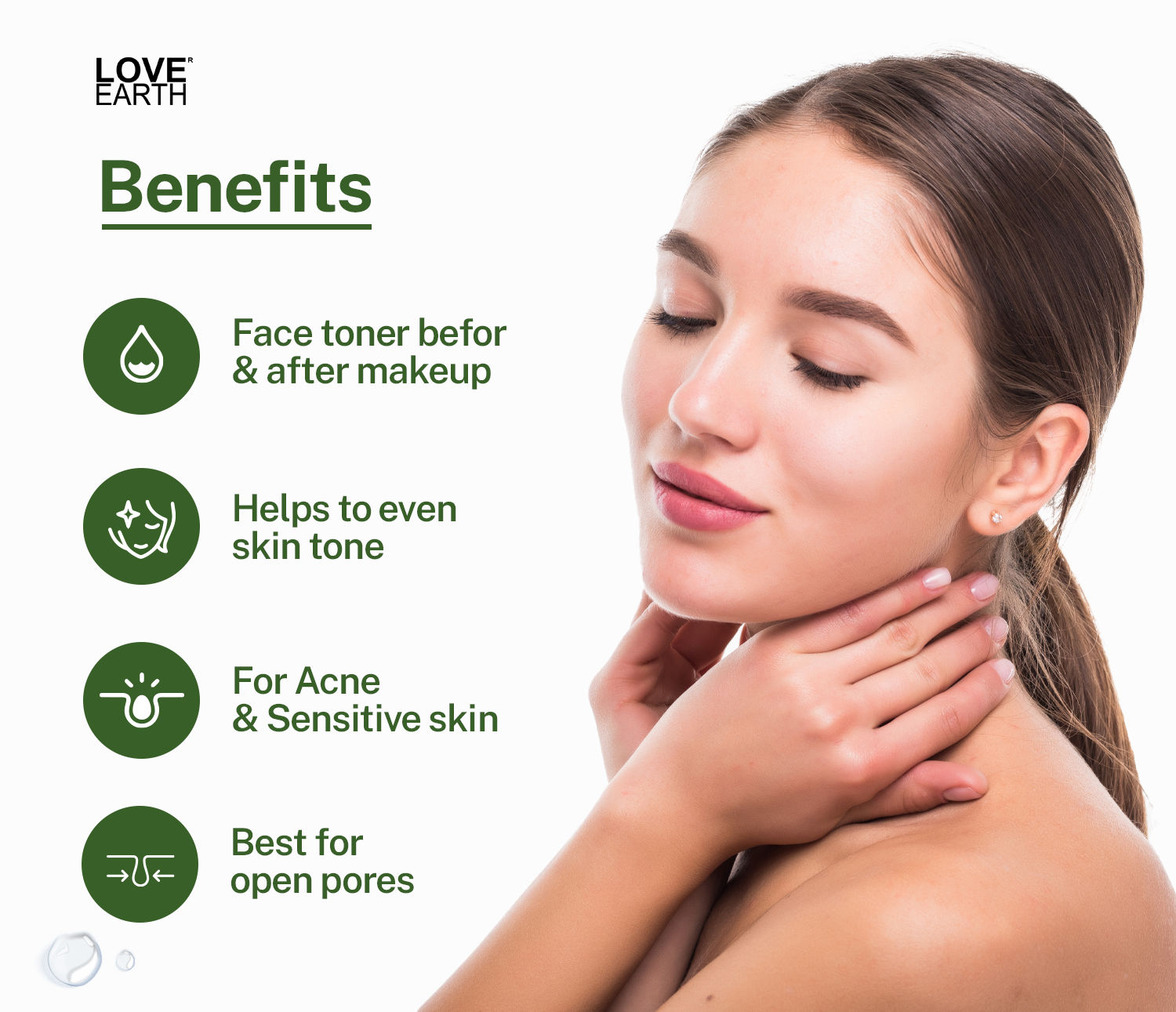 Love Earth Cucumber Mint Face Mist Toner with Cucumber Mint for Acne