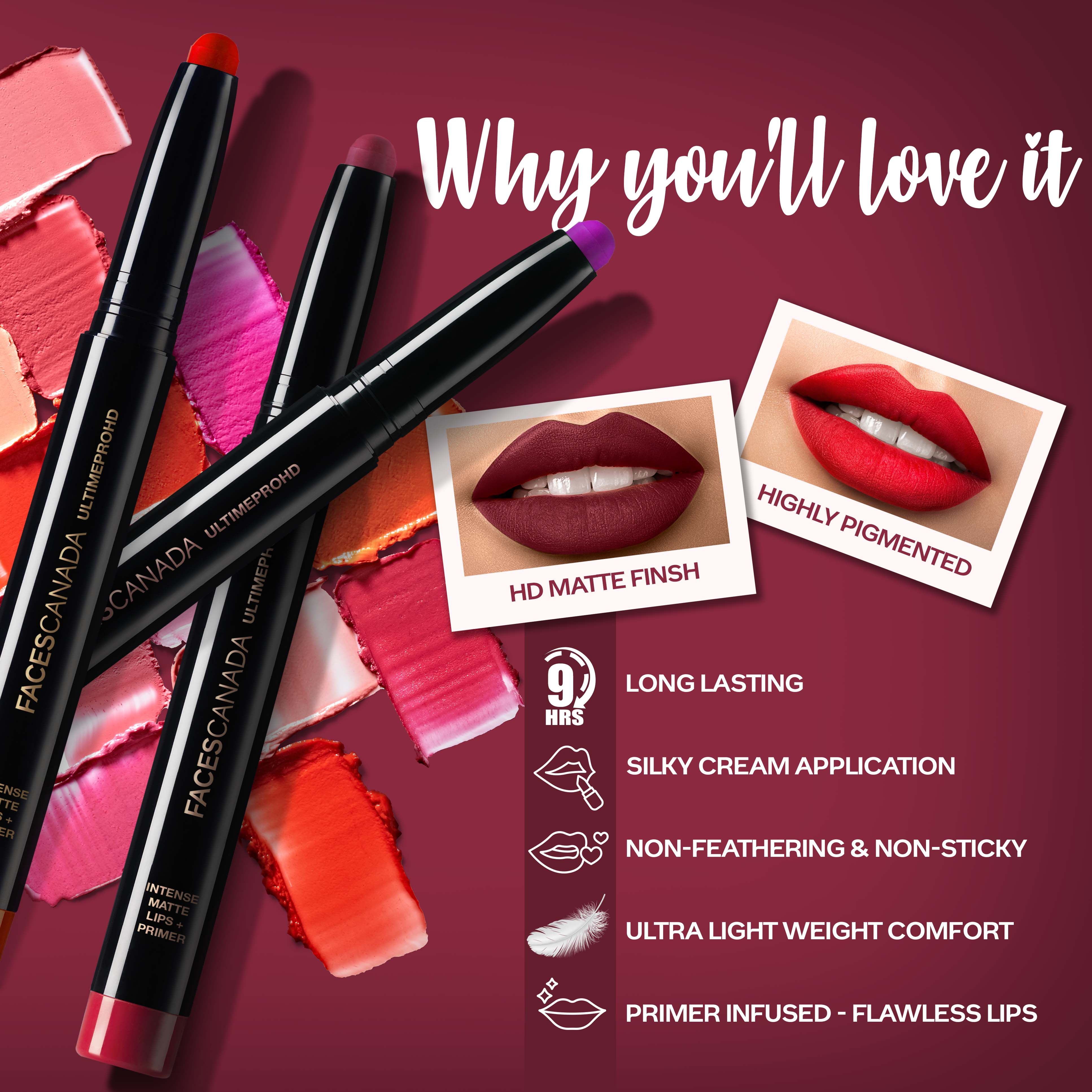 Faces Canada Ultime Pro HD Intense Matte Lips + Primer Lights Out