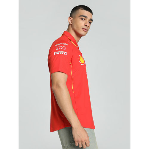 Buy Puma Scuderia Ferrari Team Pro Men Polo T-Shirt Red Online