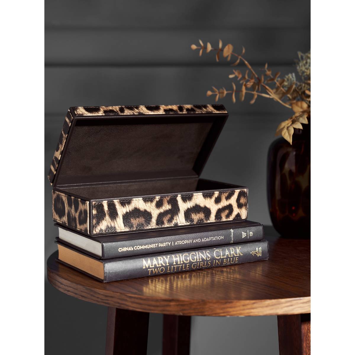 Buy Pure Home + Living Leopard Print Faux Leather Box With Lid Online