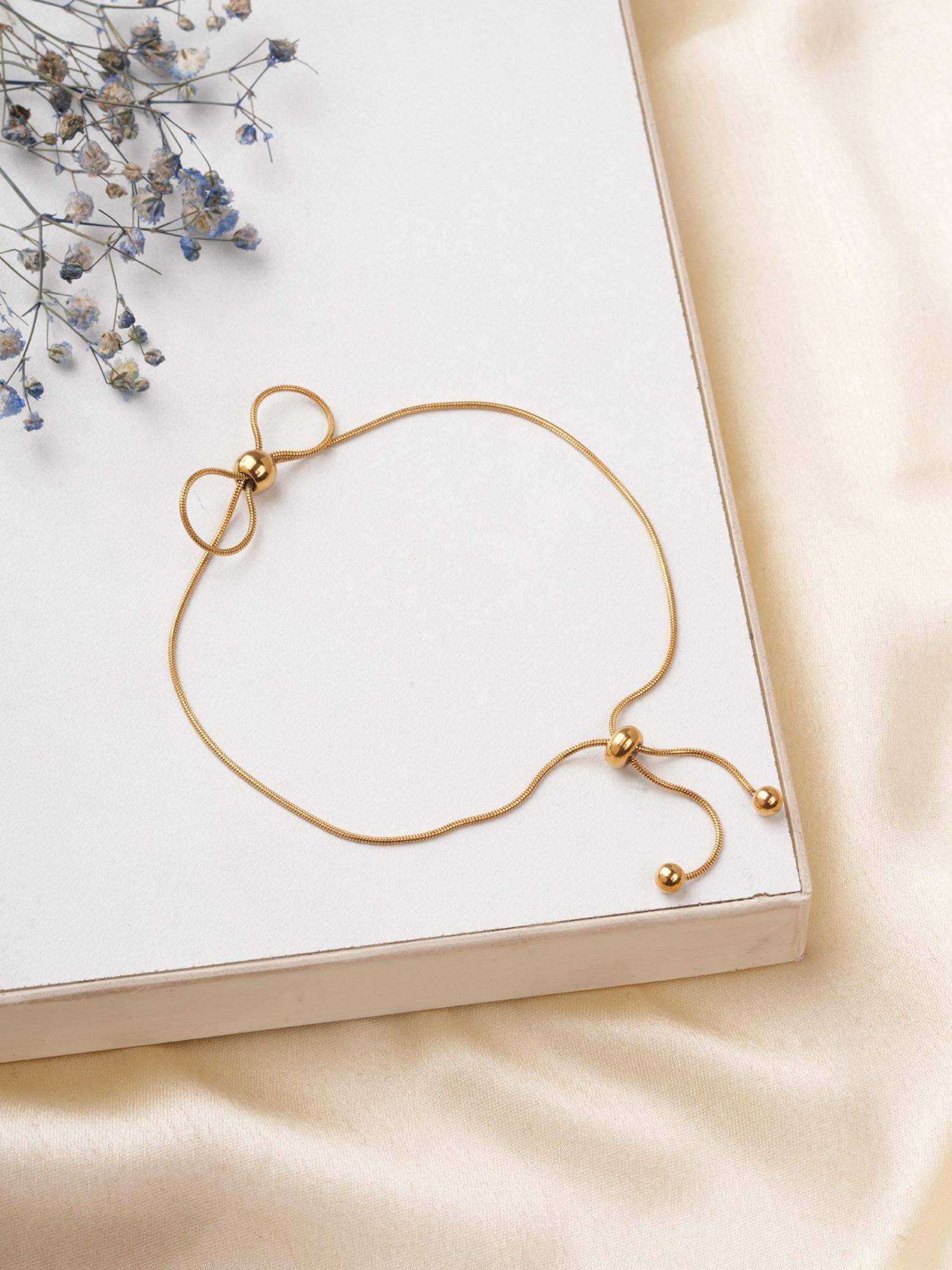 Palmonas Women Gold Infinite Grace Loop Bracelet