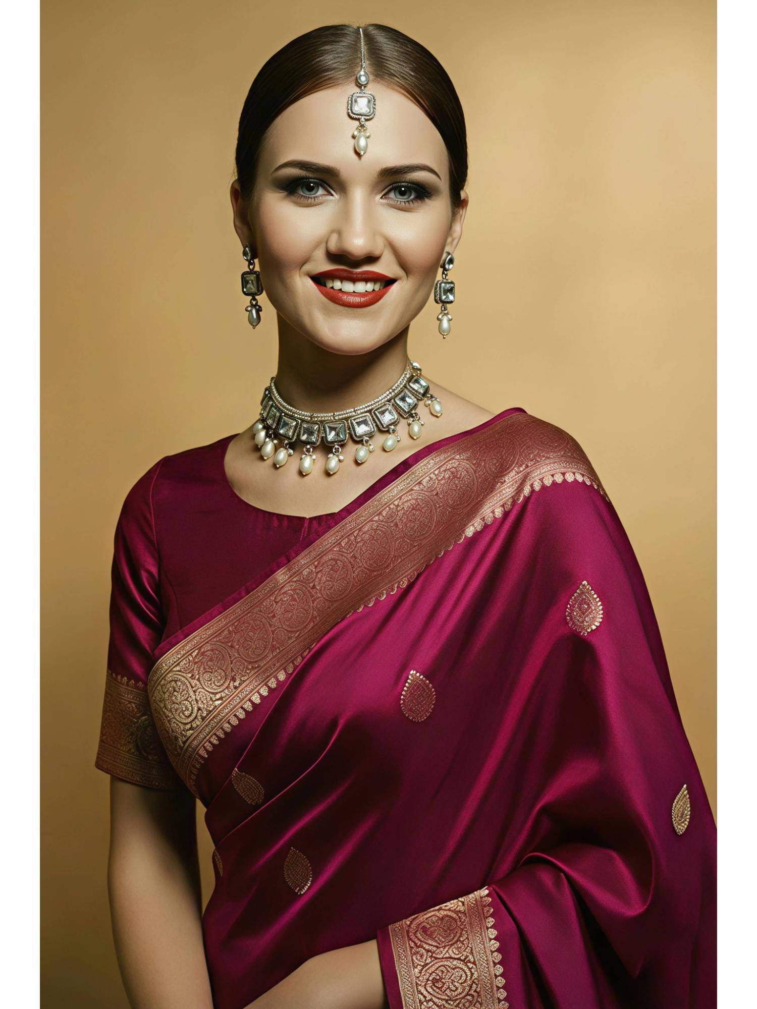 SOLLIGHT Women White Beads and Stone Zirconia Jewellery Set
