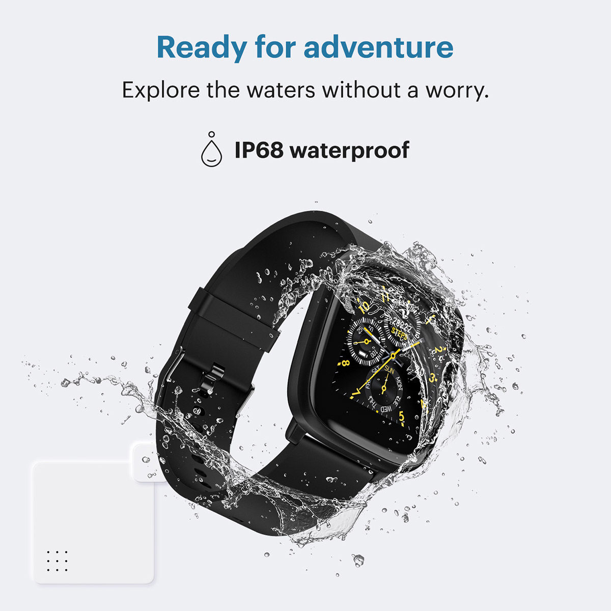 Buy Noise ColorFit Qube Oxy Smartwatch Charcoal Black Online