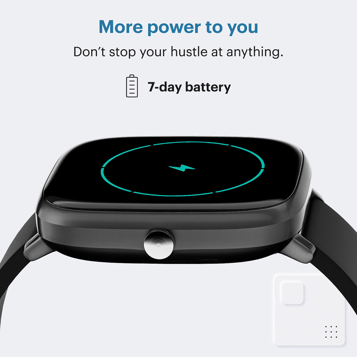 Buy Noise ColorFit Qube Oxy Smartwatch Charcoal Black Online