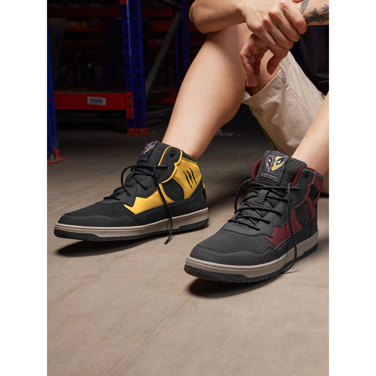 deadpool high top sneaker