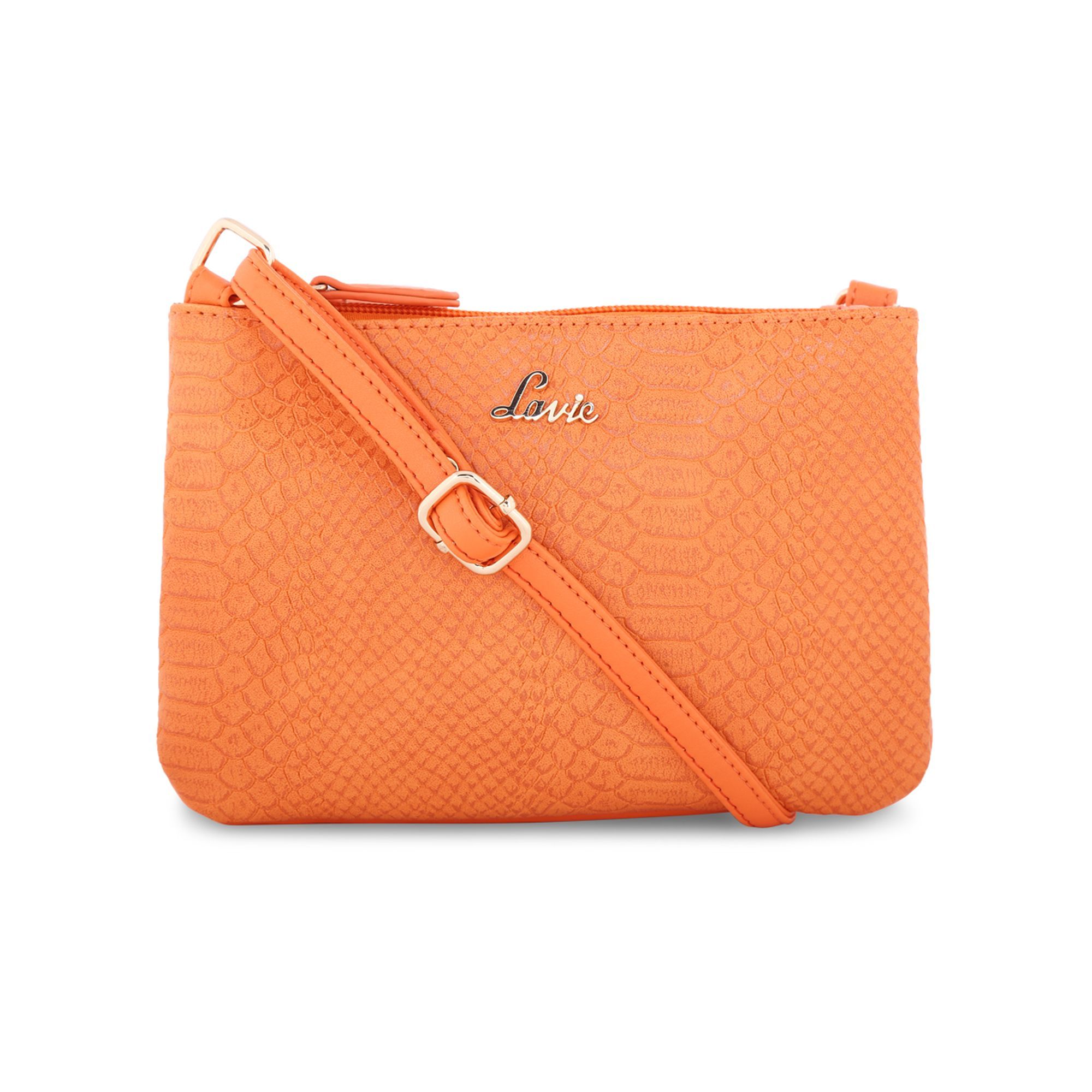 Lavie Orange Cetan Csb Hz Croco Sling Bag