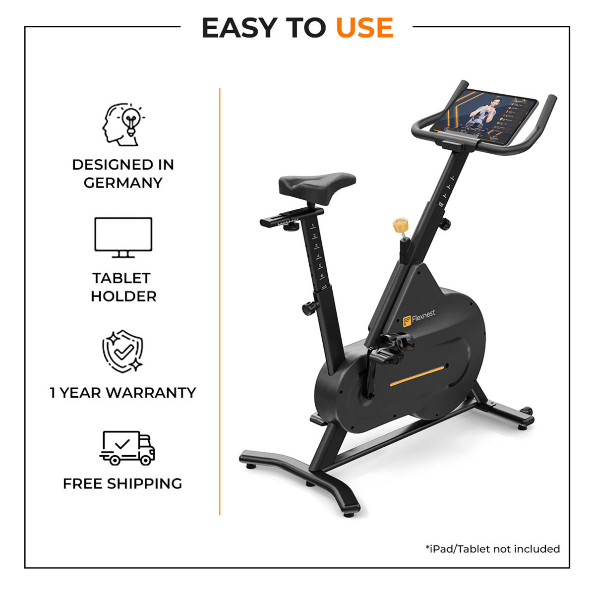 Flexnest Flexbike Lite India s 1st Smart Bluetooth Exercise Spin Bike with Classes on App