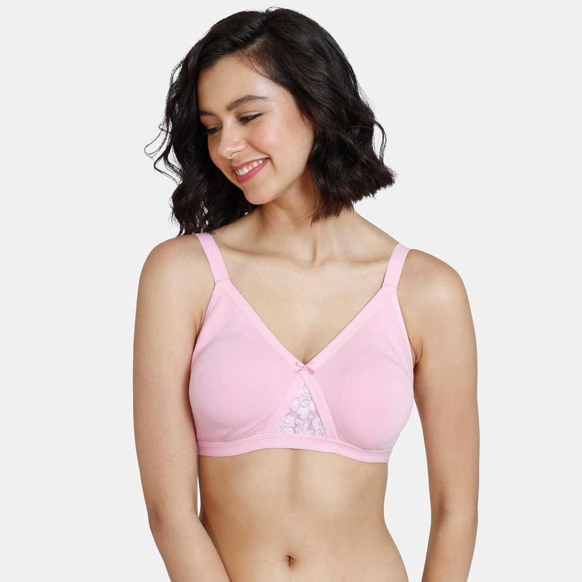 Buy Zivame True Curv Double Layered Non Wired Full Coverage Super Support  Bra - Botanical Garden at Rs.419 online