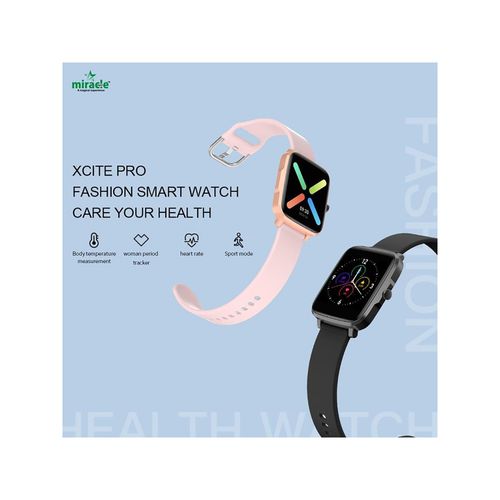 MIRACLE DIGITAL X-cite Pro SmartWatch with Large Size Full Touch  Display IPX68 waterproof Pink