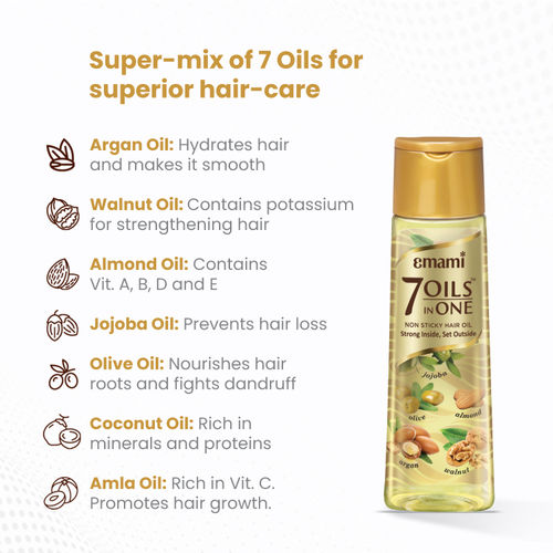 Emami 7 Oils In One Damage Control Hair Oil: Buy Emami 7 Oils In One Damage  Control Hair Oil Online at Best Price in India | Nykaa