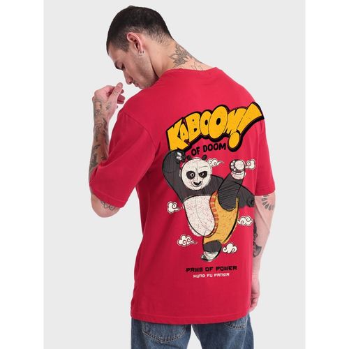 Buy Bewakoof Official Kung Fu Panda Merchandise Men's Red Kaboom