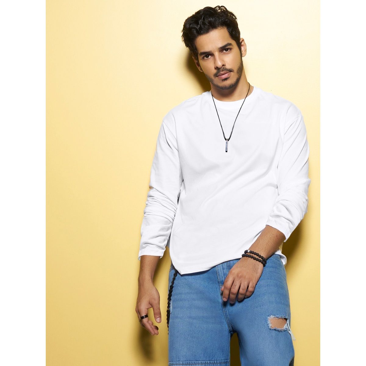 Buy Bewakoof White Full Sleeve T Shirt Online